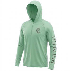Sudadera de Pesca Unisex Verde de Manga Larga, 100% Poliéster, Transpirable, de Secado Rápido, con Estampado Dorado, UPF 50+, Camiseta con Estampado por Sublimación - Product Image 2