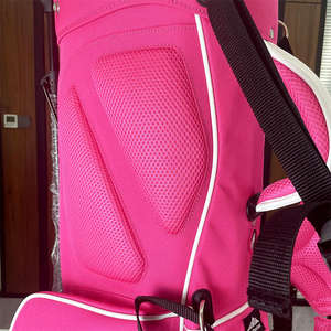 Sac de golf pour femme rose vif de qualité supérieure, léger, imperméable, en PU, avec 7 compartiments, logo personnalisé, sac de golf pour femmes - Product Image 6