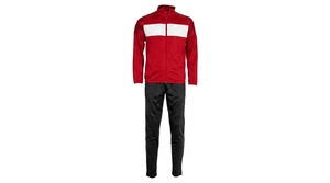 Red Men's Windproof <b>Track</b> <b>Jacket</b> With White Stripe Full Sleeve Stand Collar Zipper Closure Regular Fit All Seasons Solid Color - Product Image 4