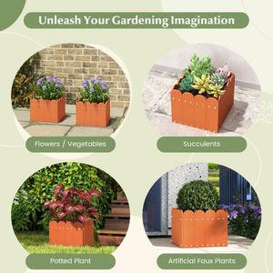 Portico anteriore giardino balcone vasi di fiori & fioriere fioriera con spazi vuoti di drenaggio per arredamento esterno - Product Image 4