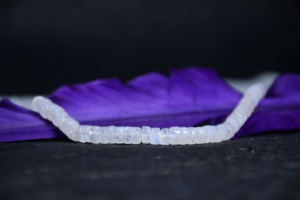 Rainbow Moonstone Tyre Faceted Beads-For Jewelry Making - Product Image 2
