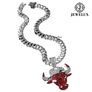 Collier chaîne cubaine de qualité export, entièrement serti de diamants, bijoux hip-hop pour hommes et femmes, importé d'Inde, très demandé - Product Image 4