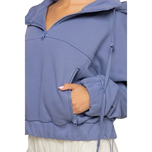 Sweat à capuche d'hiver streetwear uni respirant de haute qualité, vente en gros, 100% coton molletonné, unisexe, prix bas, 240g - Product Image 4
