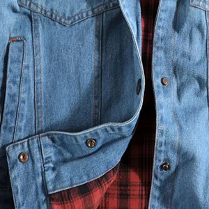 <b>Men's</b> Classic Denim <b>Jacket</b> Button Front Casual Outerwear Durable Cotton Blend <b>Long</b> Sleeve Everyday Street Style Coat - Product Image 5