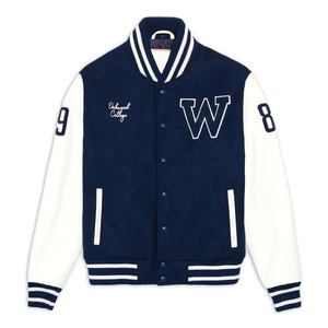 Modern Varsity Look College <b>Baseball</b> Leather Varsity <b>Jacket</b> Breathable Waterproof Custom Embroidery OEM Finished Casual <b>Men</b> - Product Image 1