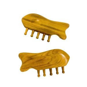 Eco-Friendly Rustic Wooden Gua Sha <b>Face</b> Massager with Solid Acacia Wood Crafts for Muscle Relaxation-New Year Gift - Product Image 1