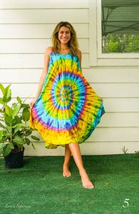 Best Seller Casual Tie Dye Maxi vestido de diseño de moda con estilo moderno tejido de manga larga Maxi vestido - Product Image 4