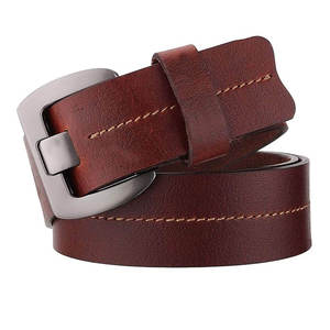 Ceinture pour homme en cuir véritable de haute qualité, ceinture pour homme en cuir véritable, boucle à ardillon de luxe, élégante - Product Image 1