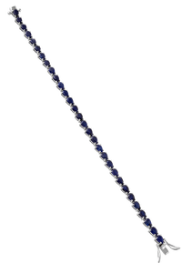 Pulsera de Zafiro Azul en Plata de Ley 92.5 KLSB-20626 - Product Image 2