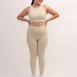 Conjunto de Yoga Personalizado para Mujer, con Logotipo Frontal, Cintura Elástica, Ligero, de 2 Piezas, Ropa de Gimnasio, Absorbe el Sudor, Elástico en 4 Direcciones, con OEM - Product Image 2