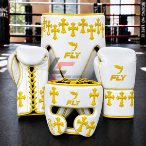 Kit de boxe professionnel super confortable en cuir de vachette original fait main, style chrétien, idéal pour le sparring – Meilleures ventes - Product Image 5