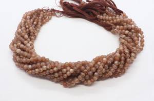 Natural Chocolate Moonstone Plain Round Beads 4.5-5MM Moonstone Round Beads Moonstone Smooth Beads For Jewelry Making Wholesale - Product Image 2