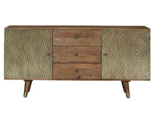 Buffet de rangement en bois de manguier massif au design moderne et traditionnel, armoires latérales pour chambre à coucher, armoires latérales personnalisées pour salon - Product Image 2