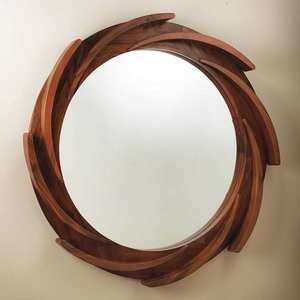 Espejo de Pared Decorativo Hecho a Mano con Marco de Madera Natural, Diseño Moderno y Lujoso, Grabado Personalizado, Ecológico, para Bodas y Sala de Estar - Product Image 2