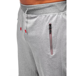 Shorts de luxe en tissu premium pour hommes, avec poches zippées, cordon de serrage à extrémités rouges et fermetures éclair utilitaires – Vente en gros - Product Image 4