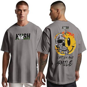 Camiseta de algodón de alta calidad para hombre, nuevo estilo, diseño de patrón sólido, longitud corta personalizada, buen ajuste en blanco para logotipo personalizado - Product Image 2