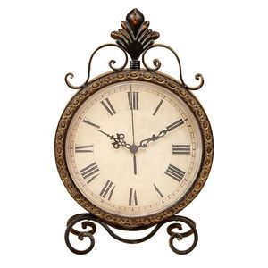 Antique Metal Table <b>Clock</b> Nautical <b>Desk</b> <b>Clock</b> Roman Numerals Stand <b>Clock</b> for Office Tabletop Decoration - Product Image 2