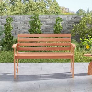 Solid Wood 2-<b>Seat</b> Patio <b>Bench</b> with Breathable Slatted <b>Seat</b> and Inclined Backrest Durable and Comfortable Chair - Product Image 1