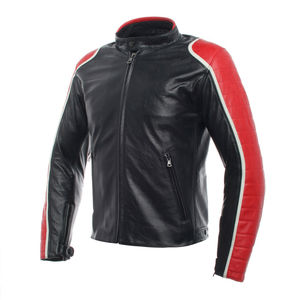 Chaqueta de Motocicleta de Cuero Vacuno Genuino para Hombre, Resistente al Viento, Diseño Moderno y de Última Tendencia - Product Image 1