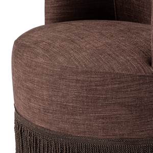 Sillón Moderno Tapizado en Color Marrón con Base Giratoria y Detalle de Flecos - Product Image 4