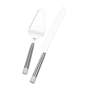 Wedding <b>Cake</b> Tool Silver Plated Stainless Steel <b>Cake</b> <b>Server</b> Knife and <b>Server</b> Set Kitchen Accessories - Product Image 2