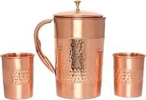 Carafe en cuivre au design métallique classique pour l'eau potable, avec impression personnalisée de haute qualité pour cadeau de mariage - Product Image 4