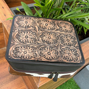 Custom Branded Portable Earrings Ring Case Cow Hide Leather Jewelry Organizer Storage Case Gift <b>Boxes</b> <b>Large</b> Travel Jewelry <b>Boxes</b> - Product Image 2