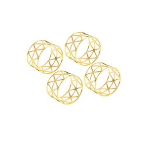 2025 luxueux anneaux de serviette en métal fabriqués à la main 4 pièces ensemble conceptions uniques couleurs vives élégant salle à manger mariages hôtel Table décor - Product Image 1