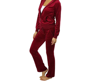 Women <b>Red</b> Hooded Spandex Lightweight Tracksuit Full Length Sleeve Side Pockets Regular Fit Casual Autumn Wear Most Selling - Product Image 6