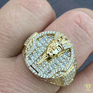 Anillo Faraón Hip Hop Bling con Diamante Cultivado en Laboratorio para Hombre, Joyería Hip Hop - Product Image 1