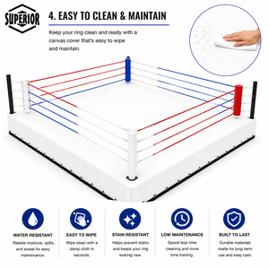 Service OEM ODM, toile de ring de boxe standard de compétition, durable, facile à nettoyer, revêtements de sol pour ring de boxe par Superior - Product Image 4