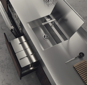 Ensemble d'armoires de cuisine en bois de style panneau moderne de luxe personnalisé JY Project, îlot, armoire murale en MDF stratifié, pas cher, Vietnam - Product Image 6