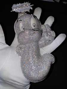 Vintage Style Hip Hop <b>Iced</b> <b>Out</b> Teddy 3D S925 Silver Bear Charm Pendant Moissanite Pass Tester Gold Plated <b>Chain</b> Custom Name - Product Image 2