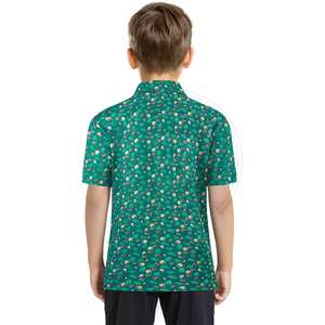 Polo de golf classique pour jeunes, respirant, à manches courtes, séchage rapide, vêtements de sport performants, vêtements d'été pour jeunes - Product Image 3