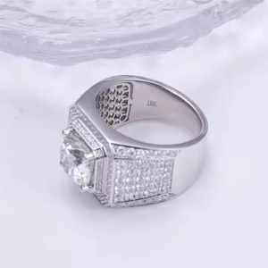 Anillo de Moda Unisex con Diamante Moissanita Elegante, Estilo Hip Hop, para Uso Diario y Regalo, de la India - Product Image 2
