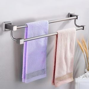 Metallic Grey Towel Rack with <b>Hooks</b> Towel Rod More Durable Towel Hanger <b>Bathroom</b> Organizer for <b>Bathroom</b> Lower Price for Sell - Product Image 4