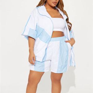 Shorts Set Windbreaker Zip-Up Hooded <b>Jacket</b> with Track Suit Short Sets for Women - Product Image 5