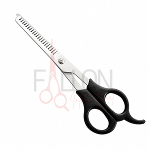 Black <b>Handle</b> Hair Thinning Scissors Professional Texturizing <b>Shears</b> Stainless Steel Barber Salon Scissors - Product Image 2