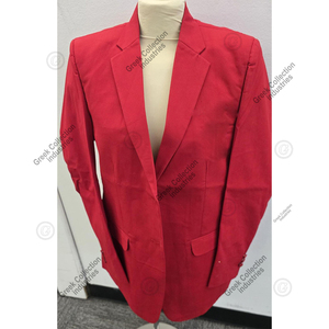 Blazer Personalizado de la Hermandad Delta Sorority DST para Hombre, Cierre de un Botón, Logotipo Bordado, Manga Larga, Accesorios Griegos, Rojo, para Eventos - Product Image 2