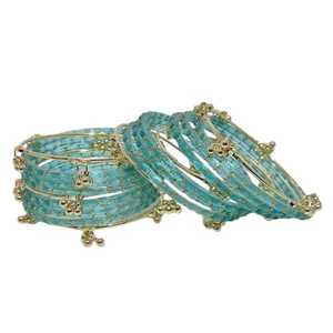 Highest Selling Viral Trendy Multicolor Golden Kashmiri Jhumki <b>Bangles</b> <b>Set</b> Bridal Wedding Party Wear Premium Wholesale Price - Product Image 1