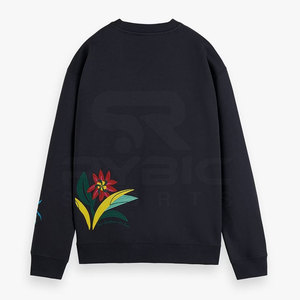 Sweat-shirt brodé élégant de haute qualité pour femme, décontracté pour les tenues du week-end et les looks modernes. - Product Image 2