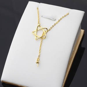 Collar con Colgante de Plata S925 para Mujer, Accesorio DIY con Perla, Soporte Vacío, Colgante de Estrella de Cinco Puntas, Cadena para Clavícula - Product Image 2