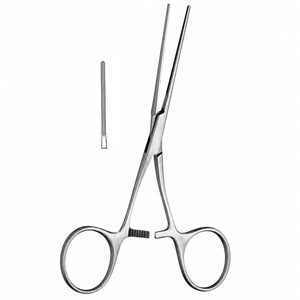 COOLEY Vascular <b>Clamp</b> Extra Small Angled Shanks Straight Jaw 1-1/2in 3.8cm Overall 5in 12.7cm ZETOMEDPRO - Product Image 1