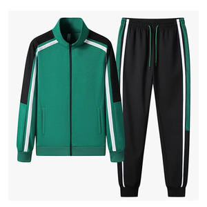 OEM Custom Logo Polyester <b>Tracksuit</b> Manufacturer Two Piece Set Men Athletic Full Zip Training Suit Sweatpants <b>Wholesale</b> <b>Vendor</b> - Product Image 2