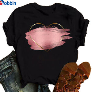 Camisetas para niñas, camisetas holgadas de verano para mujer con estampado de flores del Día de San Valentín, camisetas gráficas de manga corta para niñas de diseñador - Product Image 3