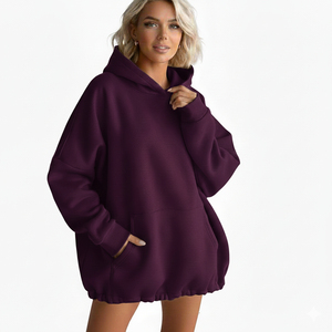 Sudadera con Capucha Extra Grande de Invierno, 100% Algodón Ecológico, para Mujer, Servicio OEM, Ropa Urbana de Alta Calidad, Gran Venta - Product Image 4