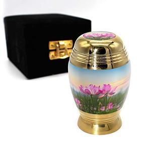Traditional Brass <b>Keepsake</b> Funeral Urn <b>Memorial</b> Ash Container Crafted With Refined Smooth Finish And Secure Closure - Product Image 1