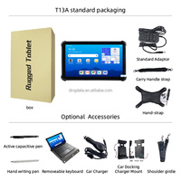 Tablet Industrial Resistente 5G LTE Android 15 MTK, Batería de 16000 mAh, 8 GB + 256 GB, Pantalla de 13 Pulgadas, Resistente al Agua y a los Golpes, Compatible con NFC y GMS