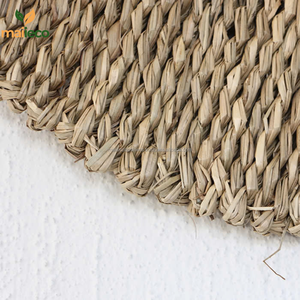 แผ่นรองจานหญ้าทะเลถักด้วยมือขนาดต่างๆตกแต่งโต๊ะกระจกรูปทรงใบไม้แบบพลิกกลับได้ - Product Image 5