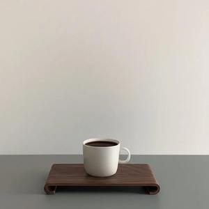 Bandeja de Madera Japonesa Pequeña de Nogal para Servir Café y Té, Plato Minimalista Estilo Wabi-Sabi para Frutas y Aperitivos, Vajilla Rústica para Cocina - Product Image 3